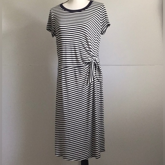 Cable & Gauge Dresses Cable And Gauge Black Striped Dress With Side